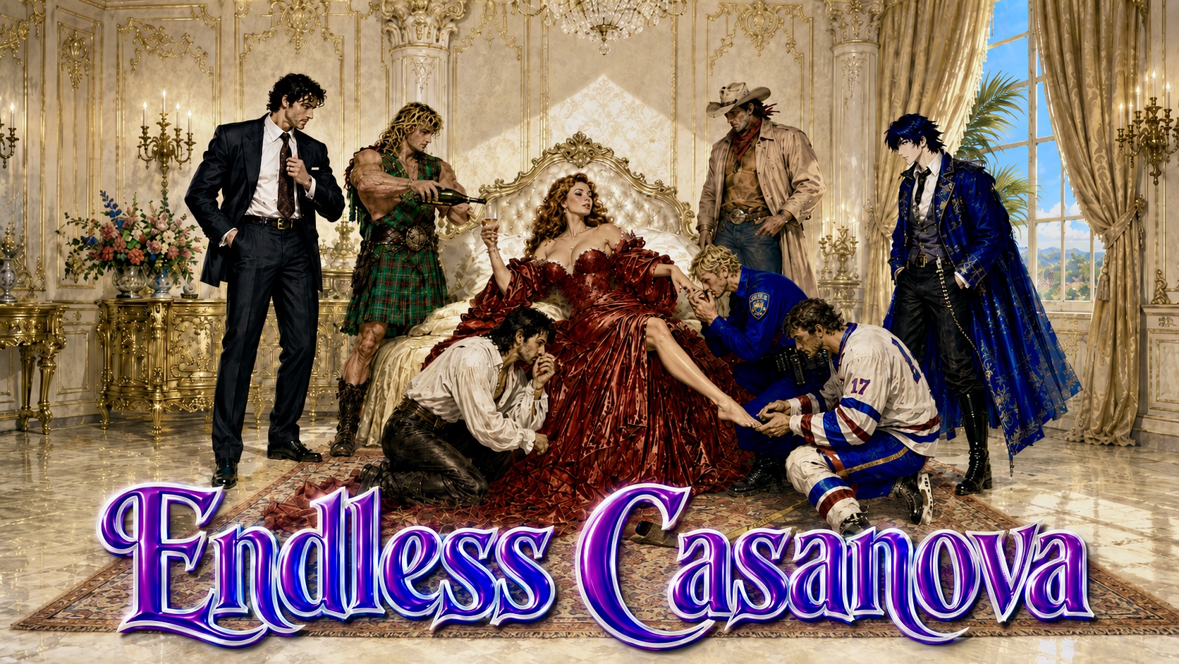 Endless Casanova — a romance heroine surrounded by suitors